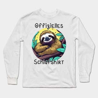 Offizielles Schlafshirt Faultier Long Sleeve T-Shirt